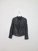 Women's Vintage Black Fitted Biker Jacket S image