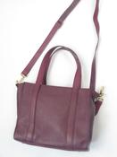Burgundy Leather Peelo Small Handbag image
