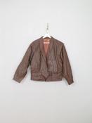 Woman's VIntage Brown Leather Jacket M