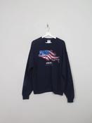 Men's Vintage Navy Fishing Logo Sweatshirt image