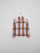 Vintage 70s Check Blouse S
