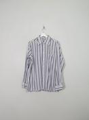 Men's Vintage Striped Black &amp; Grey Shirt L image