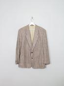 Men's Vintage Etienne Aigner Silk Check Jacket 44/ S Length image