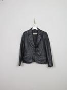 Women's Vintage Black Leather Jacket S