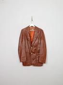 Men's Vintage Tan Leather Jacket S/M