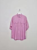 Men's Vintage Pink Silk Shirt M image