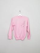 Vintage Women's Pink Jumper S/M