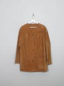Women's Vintage Tan Suede Jacket L