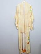 Women's Vintage Yellow Silk Kimono S/M