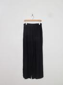 Women's Vintage Black Silk Trousers M image