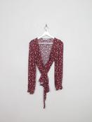 Women's Floral &amp; Other Stories Wrap Over Blouse S/M