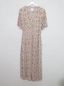 Vintage Cream &amp; Floral Button Down Dress M image