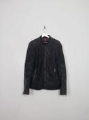 Men's Black Charcoal Suede Biker Jacket Stellson M