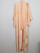 Vintage Peach Silk Kimono S/M