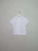 Women's Vintage White Lawned Cotton 1950s Blouse S/M