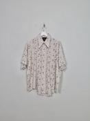 Men's Vintage 70s Printed Short Sleeved Shirt XL