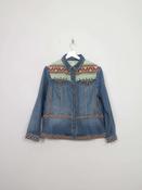 Women's Vintage Brocade &amp; Embellished American Denim Jacket L