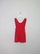 Vintage Red Pinafore Dress XS image