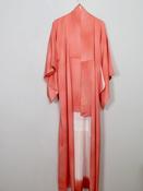 Vintage Coral Satin Kimono S/M
