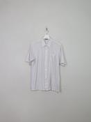 Men's Vintage Cream Printed  Short Sleeved Shirt M image