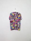 Women's Vintage Colourful  Printed 80s Top L/XL image