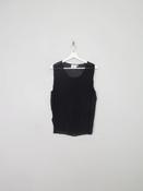 Women's Vintage Creased Black Top M/L