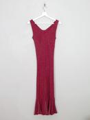 Vintage Polka Dot Wine Dress XS