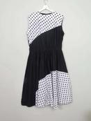 Vintage Black &amp; White Polka Dot Dress L image