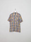 Men's Vintage Green Check Shirt L