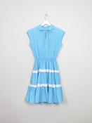 Vintage Turquoise Frill Short Dress XS image