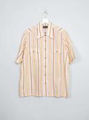 Mens Vintage Striped Cotton Shirt XL image