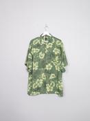 Men's Green Printed Hawaiian Shirt M/L image
