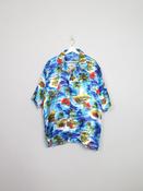Men's Vintage Blue Hawaiian  Shirt XXL image