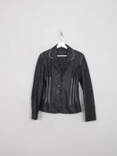 Women's Vintage Black Leather Jacket S