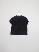 Vintage Black Broderie Anglaise Blouse S image