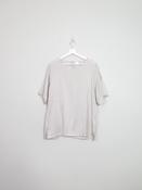 Women's Silk Striped Blouse Short Sleeves L image