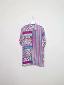 Women's Vintage Colourful Short Sleeved Blouse M/L image