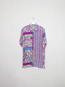 Women's Vintage Colourful Short Sleeved Blouse M/L image