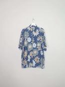 Men's Vintage Pierre Cardin Blue Hawaiian Shirt L image