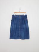 Vintage Blue Denim Skirt 34" W Size: L
