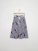 Vintage Dolphin Print Navy Skirt XS