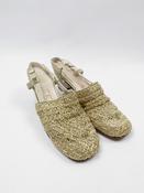 Vintage Gold Crochet Shoes 4/4.5 image