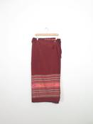 Vintage Wine Ethnic Wrap Skirt M image