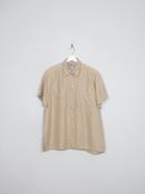 VIntage Cream Silk Blouse M/L