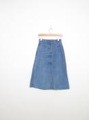 1970s Vintage Denim Alimne Skirt 25" W XXS image