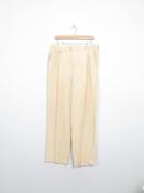 Mens Vintage Beige Linen Burberry Trousers 34" W 31"L image