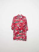 Men's Vintage Pink &amp; Wine Hawaiian Shirt XXL image