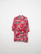 Men's Vintage Pink &amp; Wine Hawaiian Shirt XXL image