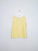 Women's Vintage Yellow Silk Camisole L/XL