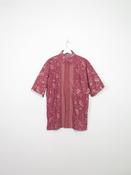 Men's Vintage Wine Batik Shirt L image